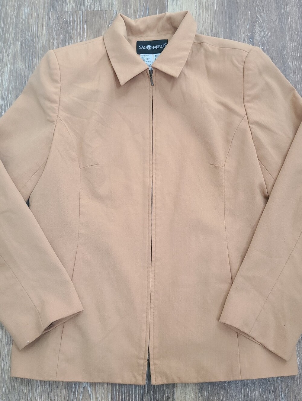 Sag Harbour 100% Wool Full Zipper Jacket Womens